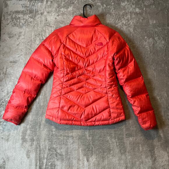 The North Face Sz S Aconcagua 550 Fill Down Jacket Rambutan Pink Orange Women's - Picture 2 of 10
